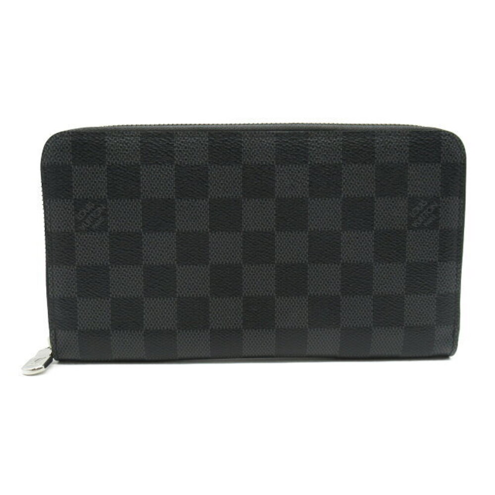 Louis Vuitton Zippy Organizer Long Wallet Graphite Black Leather